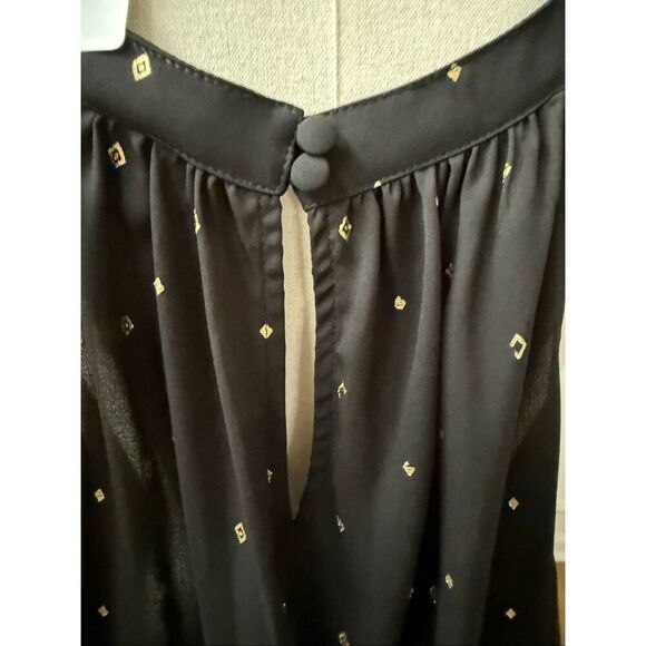 NWT Torrid Black And Gold Foil Print Goddess Tank Flowy Sleeveless 5X - Picture 6 of 9